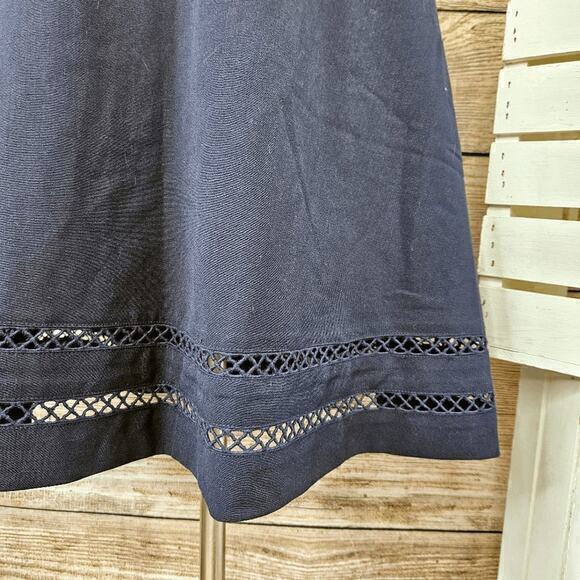 Lark & Ro Short Sleeve Fit and Flare Navy Dress Size 8 - Picture 5 of 9